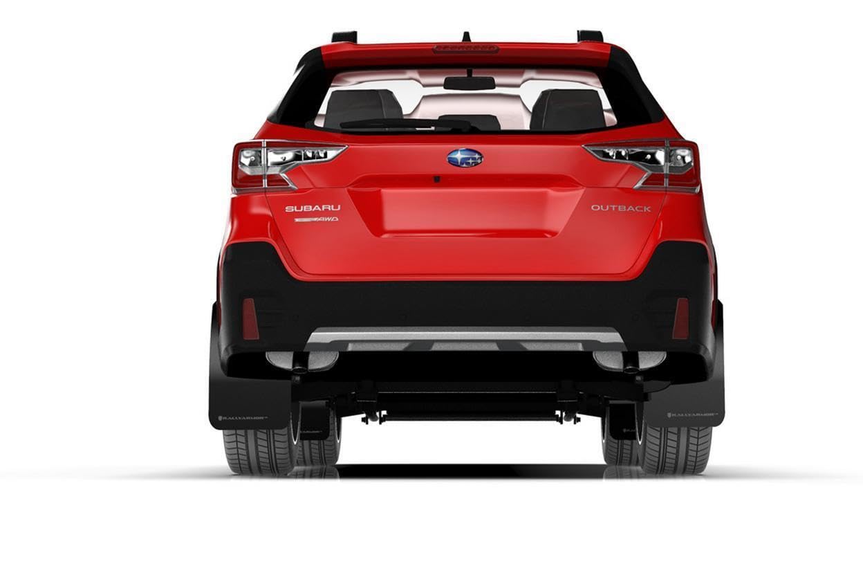 Rally Armor Black UR Mud Flap w/White Logo FITS 20+ Subaru Outback MF66-UR-BLK/WH