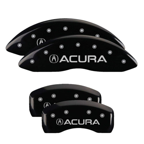 MGP Caliper Covers Black Powder Coat Finish 39007SACUBK Engraved Caliper Cover with Silver Characters, Set of 4 Acura/Acura