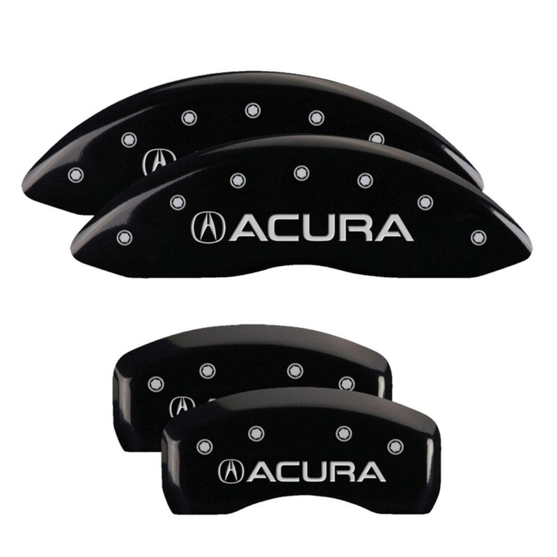 MGP Caliper Covers Black Powder Coat Finish 39007SACUBK Engraved Caliper Cover with Silver Characters, Set of 4 Acura/Acura