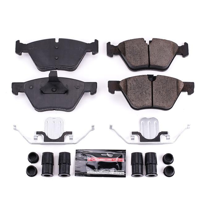 Power Stop Z23-1061 Z23 Evolution Sport Carbon Fiber Infused Ceramic Brake Pads with Hardware For BMW 323i, BMW 3, BMW 3, BMW 3, BMW 3, BMW 3, BMW 33, BMW, BMW Z4 [Model Specific]