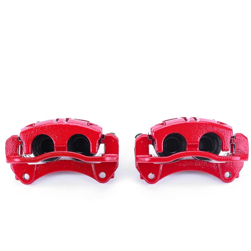 Power Stop S4950 Front Pair of High-Temp Red Powder Coated Calipers For Chevrolet Equinox 2005-2006, Pontiac Torrent 2006, Saturn Vue 2004-2007 [Model Specific]