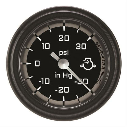 AX141GBLF Classic Instruments Gray 2-1/8" Boost/Vacuum Gauge AutoCross