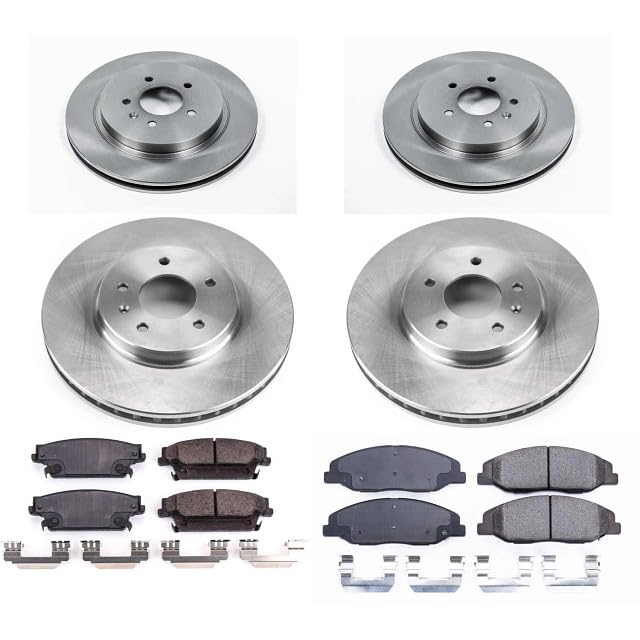 Power Stop KOE5540 Front and Rear Replacement Brake Kit-OE Brake Rotors & Ceramic Brake Pads For Cadillac STS 2009-2011 [Model Specific]