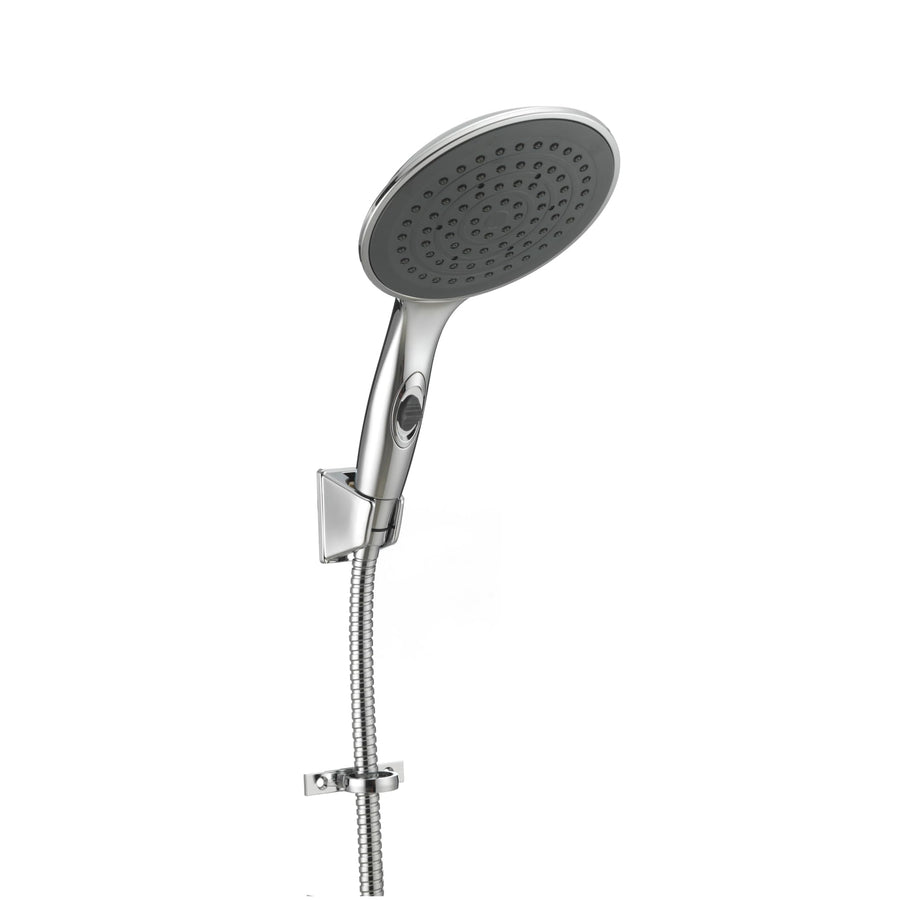 Dura Faucet Luxury 6” Rain Shower Wand & Hose Kit (DF-SA434K-CP) – Chrome, RV Handheld Shower Head with Eco-Friendly On/Off Switch, 60” Stainless Steel Hose, Wall Bracket & Hardware