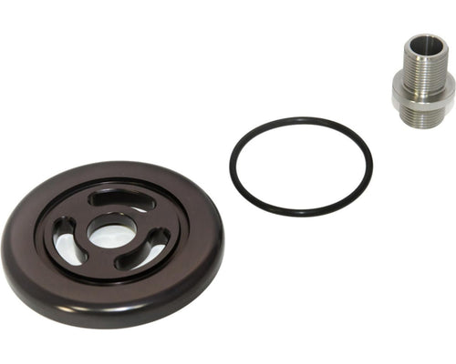 R35 GT-R Alpha Performance CNC Billet Oil Filter Adapter with Street Filter for Race Cooling Kit (Short filter)
