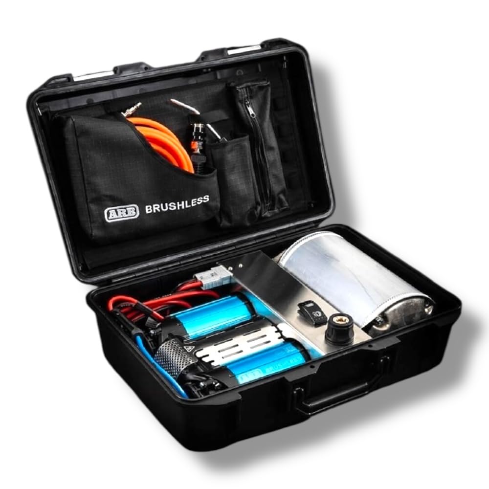 ARB 12V Brushless Portable Air Compressor CKBLTP12 Premium Twin Motor On Board boasts 1.5X in Output