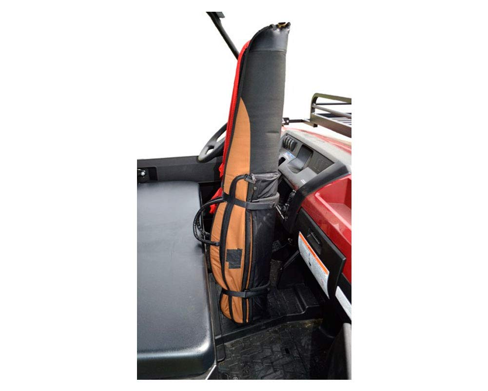 GREAT DAY Quick-Draw Vertical Double Case Rack Universal-Mounting - For Pickup Truck/ UTV / Jeep /Cart With A Completely Flat Floorboard - Floor Mount - Aluminum Frame - Black Powder-Coated Finish - 2 Gun Case Holder - Cases Not Included, QD800-CR