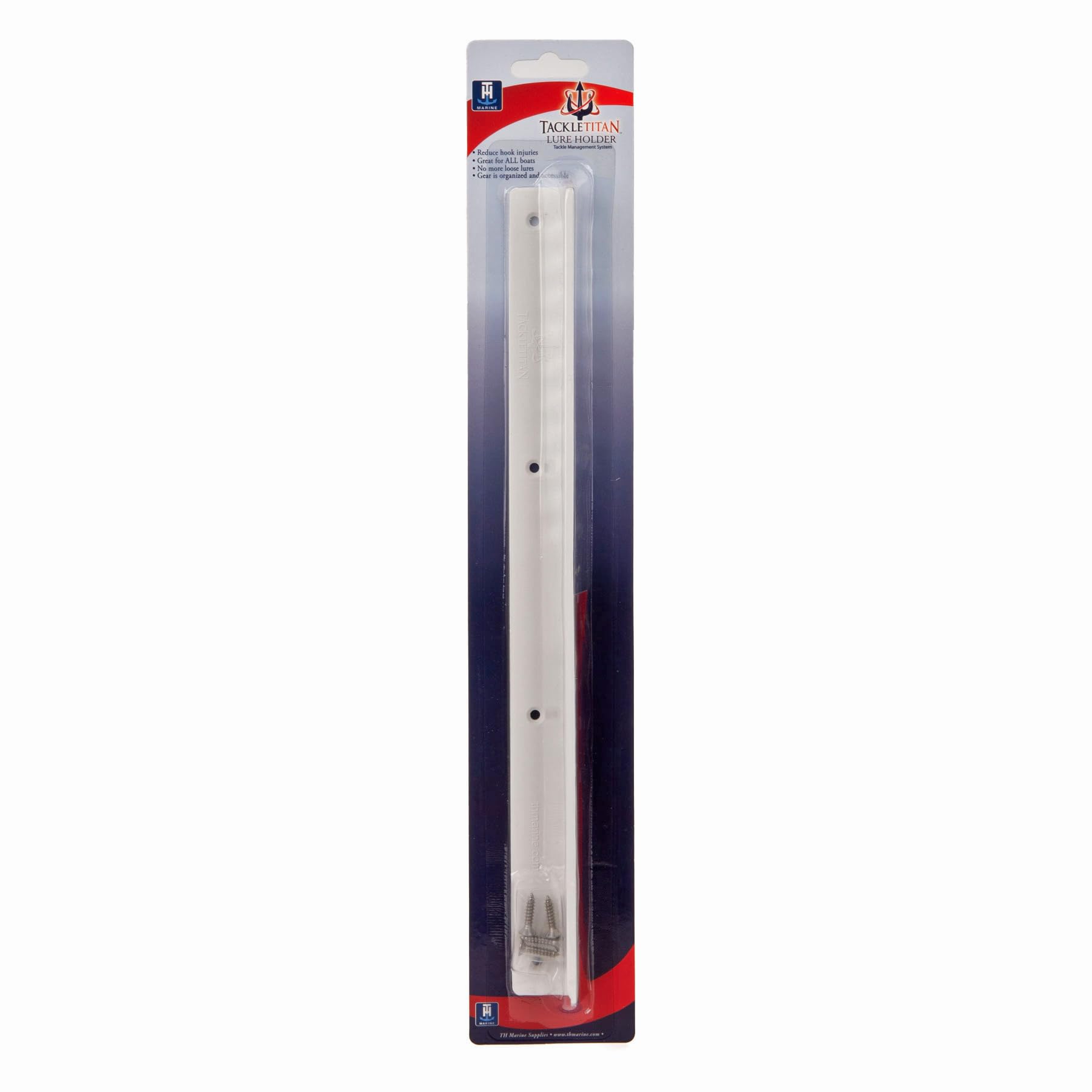 T-H Marine Lure Rack Holder Tackle Titan - Fishing Bait and Lure Organizer Provides Easy Access to Your Tackle - Can Be Configured to Fit Any Boat or Dock - White