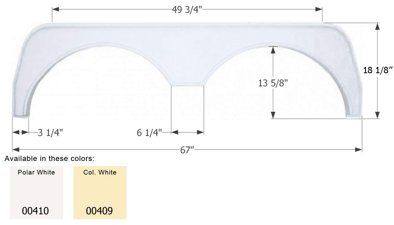 Fender Skirt ICON, Tandem, FS500, Polar White