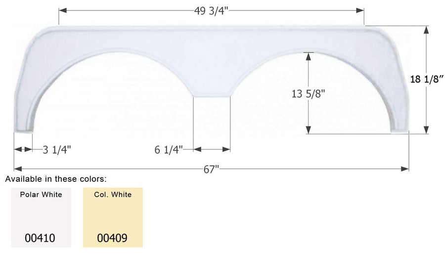 Fender Skirt ICON, Tandem, FS500, Polar White