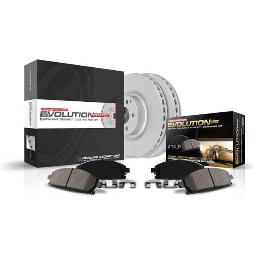Coated Brake Rotor & Ceramic Brake Pads Power Stop CRK4732- rear