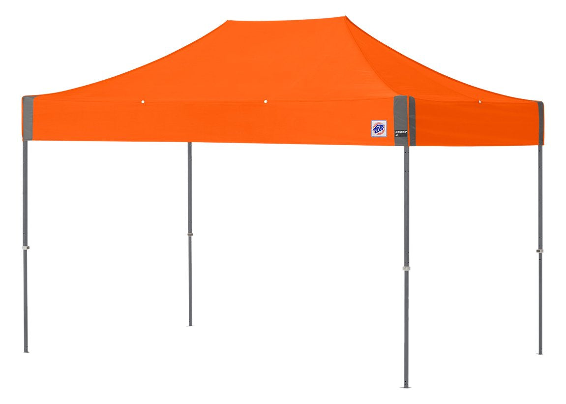 E-Z UP Instant Canopy Speed Shelter, 8' x 12', Professional Grade Orange Top with High Strength Steel Gray Frame