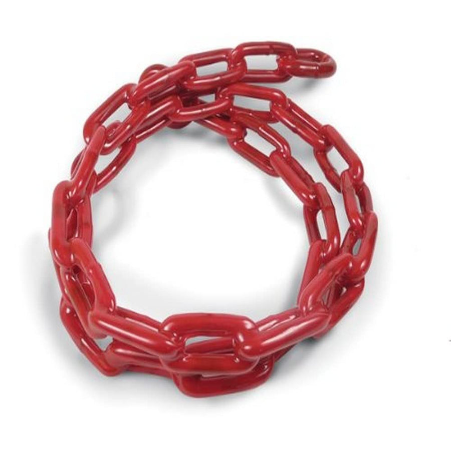 PVC Coated Greenfield Anchor Chain, Red, 1/4" x 4'