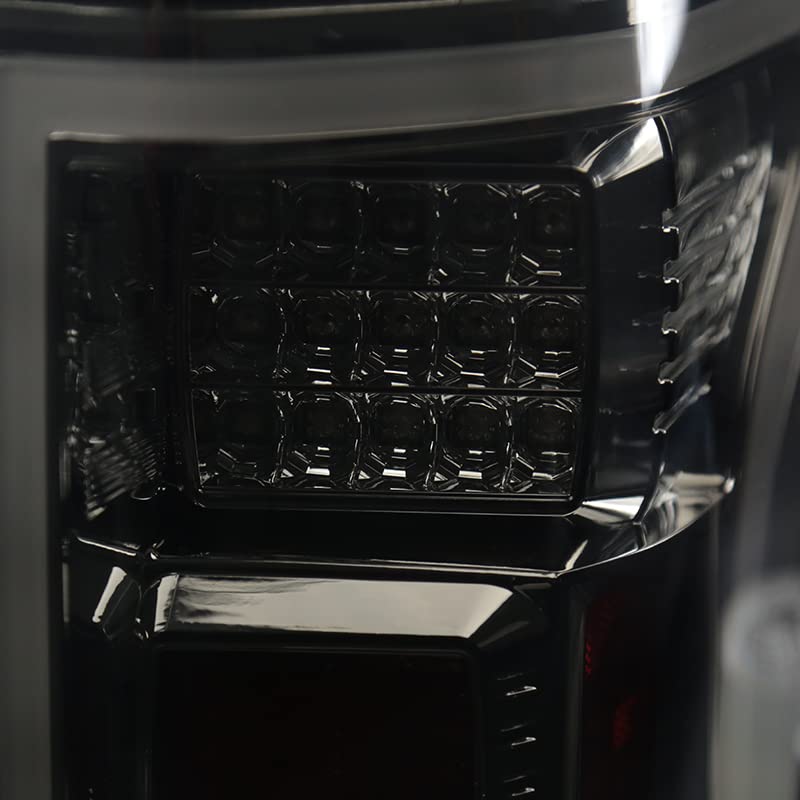 Smoke Tail Lights w/LED Light Bar SPEC-D TUNING Compatible with 2018-2020 Ford F-150, Left + Right Pair Assembly