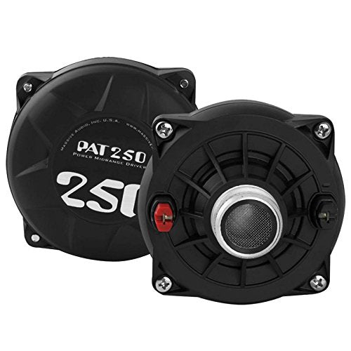 Massive Audio 250 PAT Mid-Range Driver | 8 Ohm High-Output Pro Audio Speaker | 200W Peak Voice Coil Midrange Driver for Car Audio, PA Systems, DJ, Home Theater & Loudspeaker Upgrades