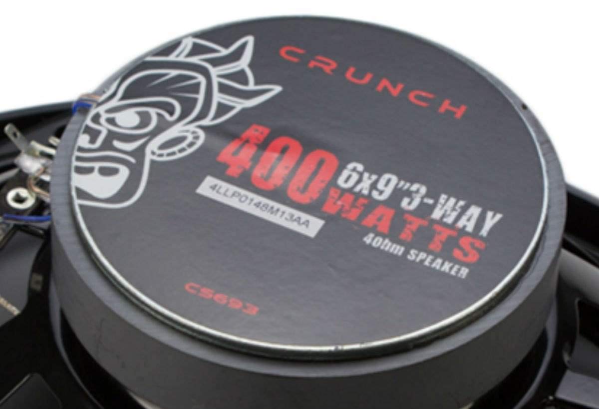 CS693 Crunch Full Range 3-Way Car Speaker, 6 x 9-Inch