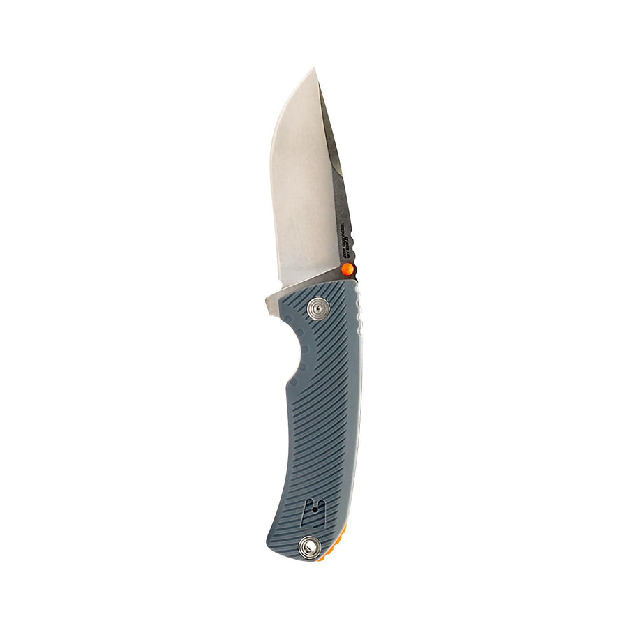 SOG FLK Tellus Daily Outdoor Full-Sized Frame Lock Folding Knife | GRN Handle | CRYO 440C Stainless Steel Blade | Reversible Pocket Clip, Wolf Gray, Blister Pack