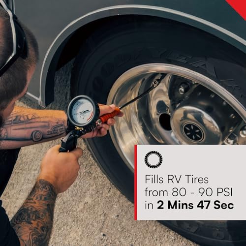 VIAIR Automatic 400P-RV/40047 Portable Compressor, Tire Inflator Kit, Air Compressor for RV, Truck, Jeep, and SUV Tires, Portable Air Pump Kit, RV Accessories, 150 PSI/2.30 CFM