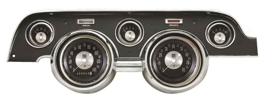 Classic Instruments All American Tradition MU67AT 5 Gauge Package Black Bezel Fits 1967-1968 Mustang
