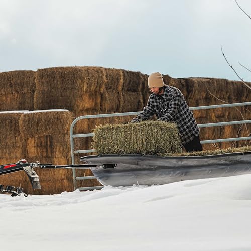 Pelican 68 Trek Sport - Utility Sled Comes with Set of Runners, Tow Hitch and Travel Cover - Carry Up to 500 lb - Granite/Black