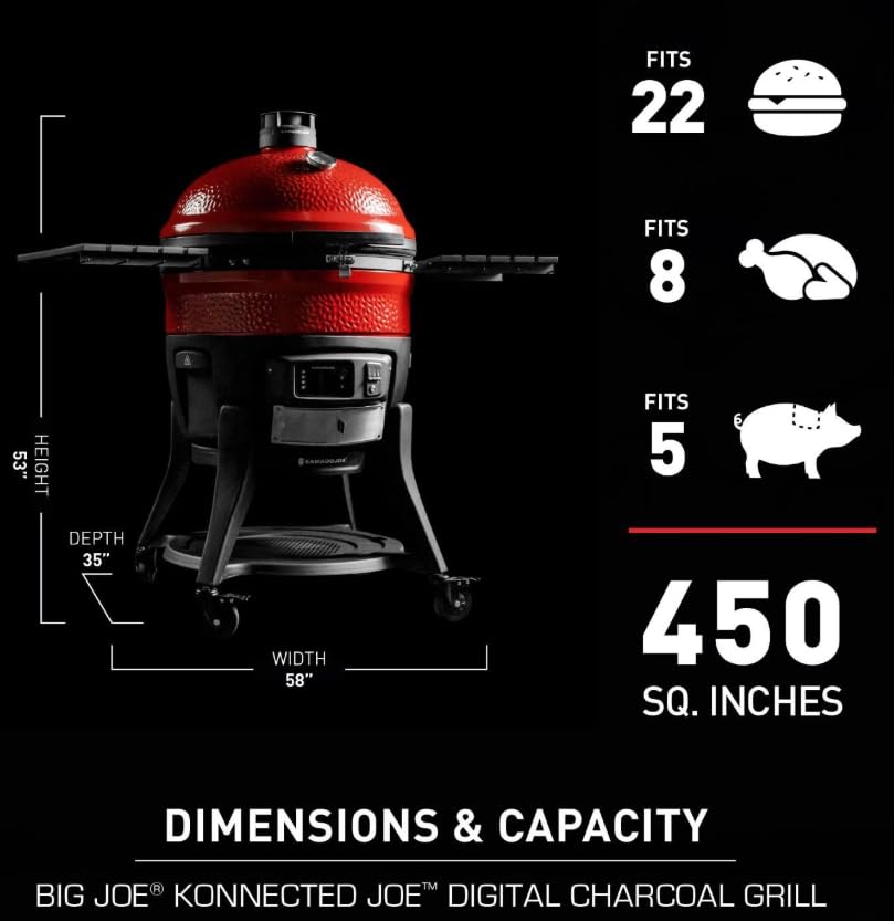 Joe(TM) Big Konnected Charcoal Grill and Smoker Digital