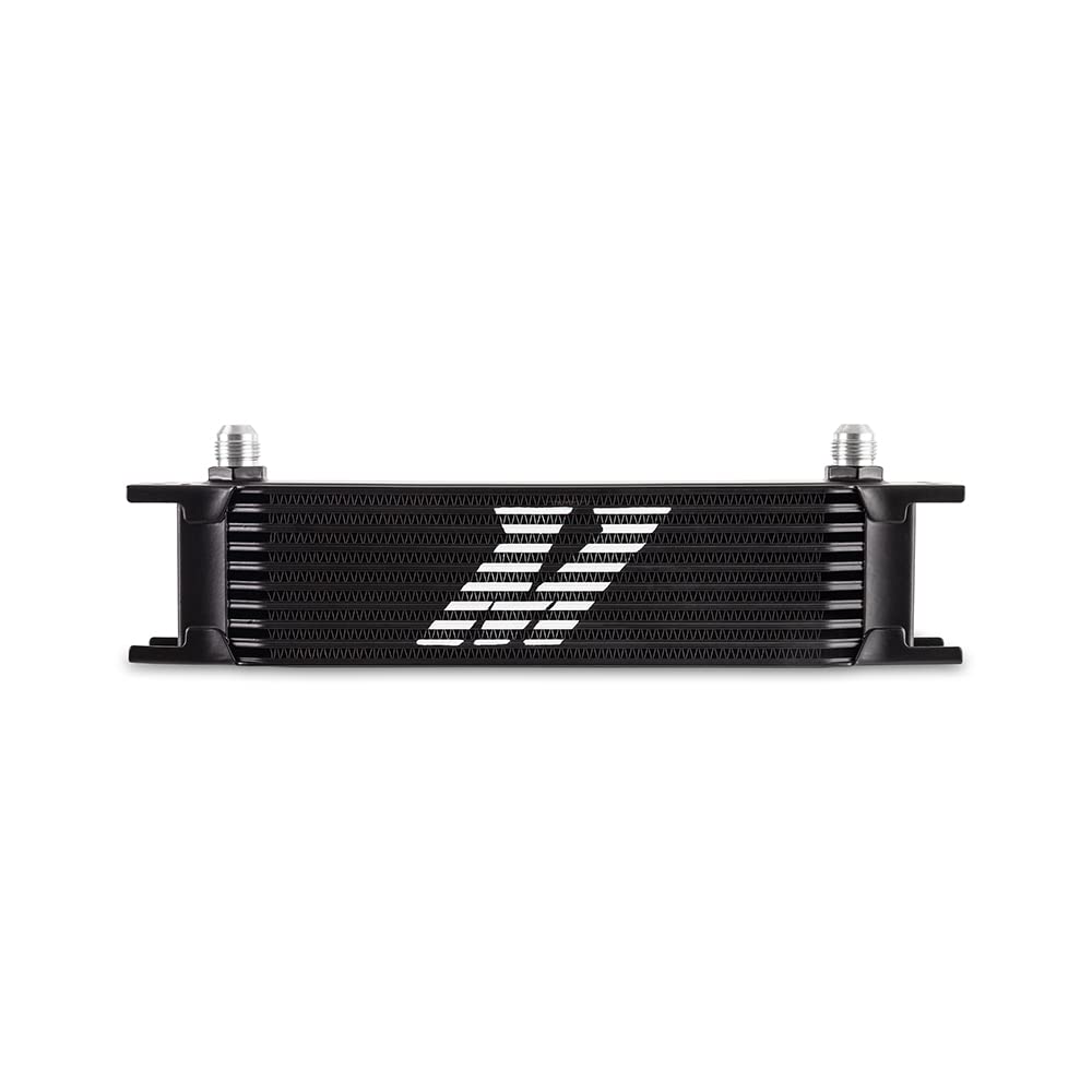Mishimoto Universal 10-Row Oil Cooler, 8AN, Black MMOC-10-8BK