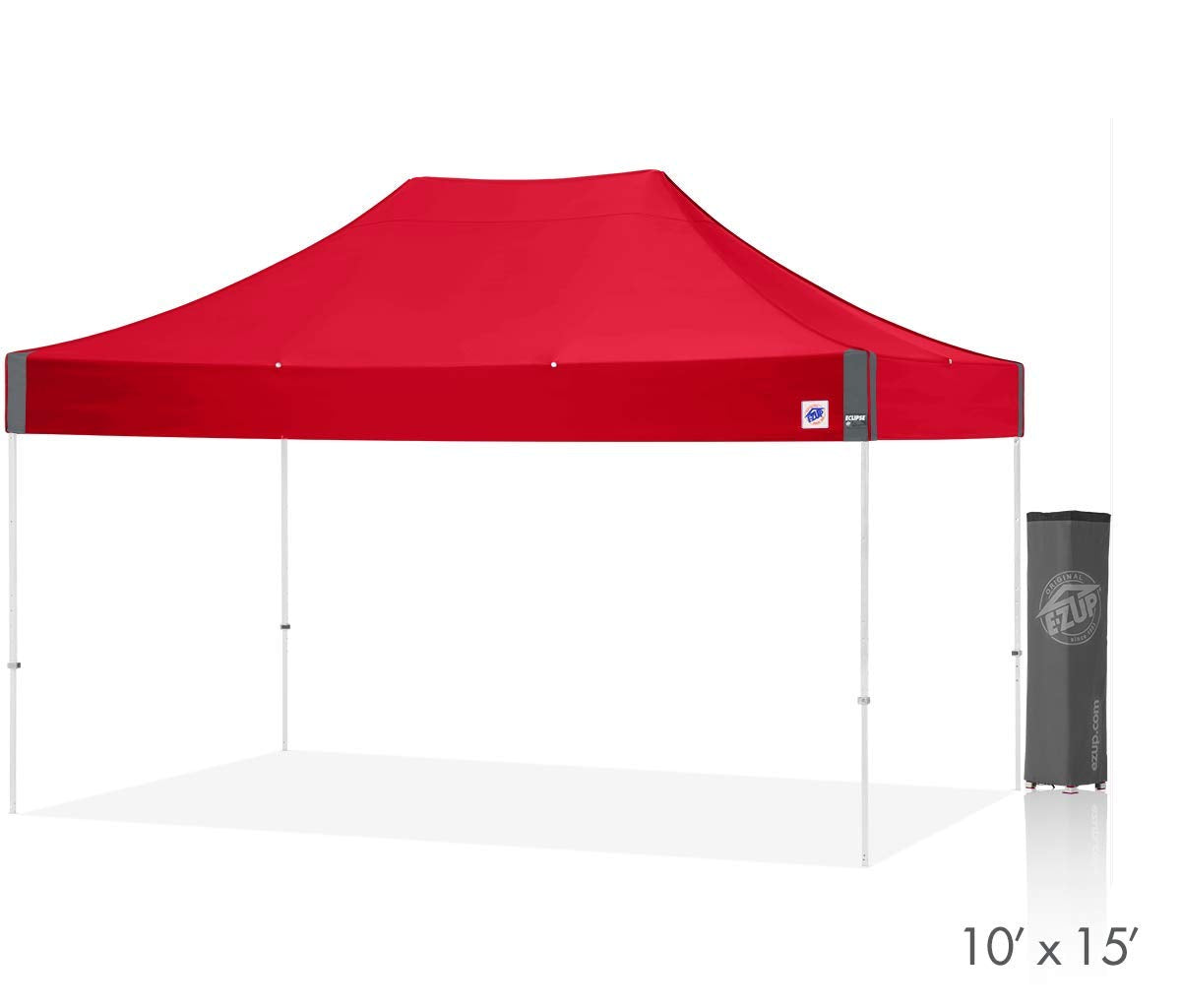 E-Z UP Instant Shelter Eclipse Canopy, 10' x 15', White Steel Frame and Professional Grade Punch Top