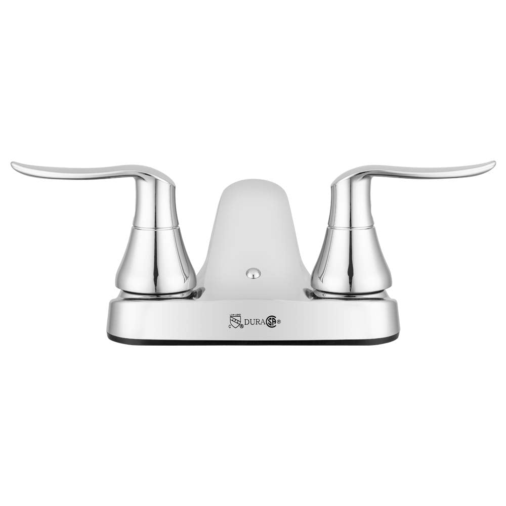 Dura Faucet RV Bathroom Faucet DF-PL700LH-CP with Winged Levers (Chrome)