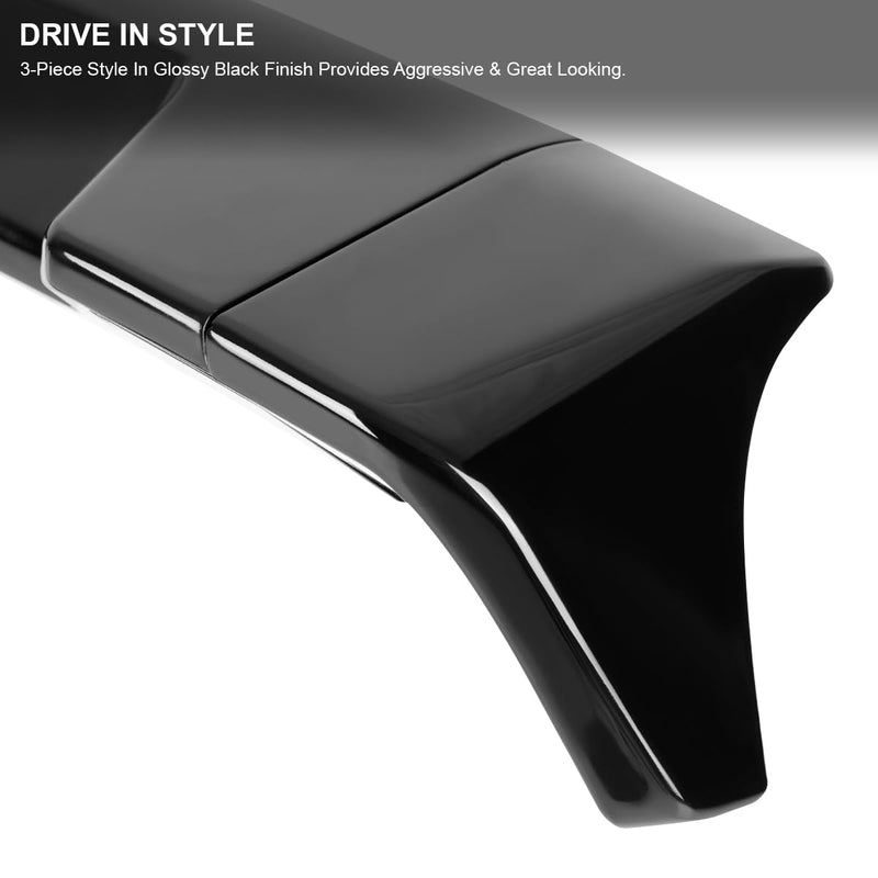 Glossy Black ABS Cab Roof Spoiler Spec-D Tuning for 2007-2013 Toyota Tundra Models