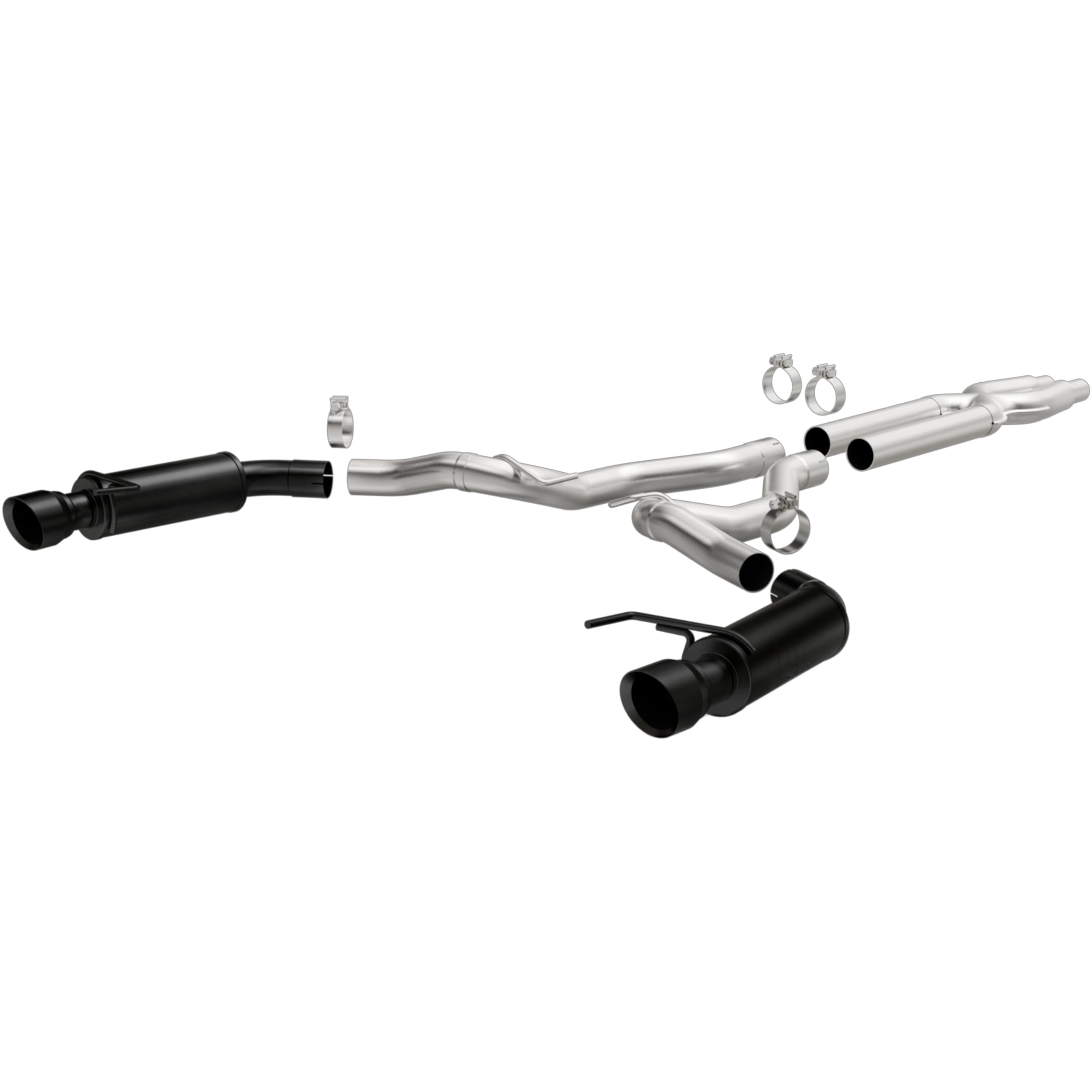 Performance MagnaFlow Exhaust System 19254: Cat-Back, Competition Series, Compatible with 2015-2017 Ford Mustang, Dual Split Rear Exit Style