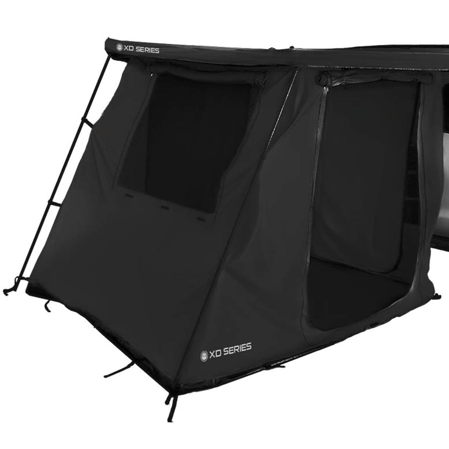 XD Nomadic 270/180 Awning Room Enclosure - Overland Vehicle Systems, Black Body, Black Trim (4 Walls & Floor)