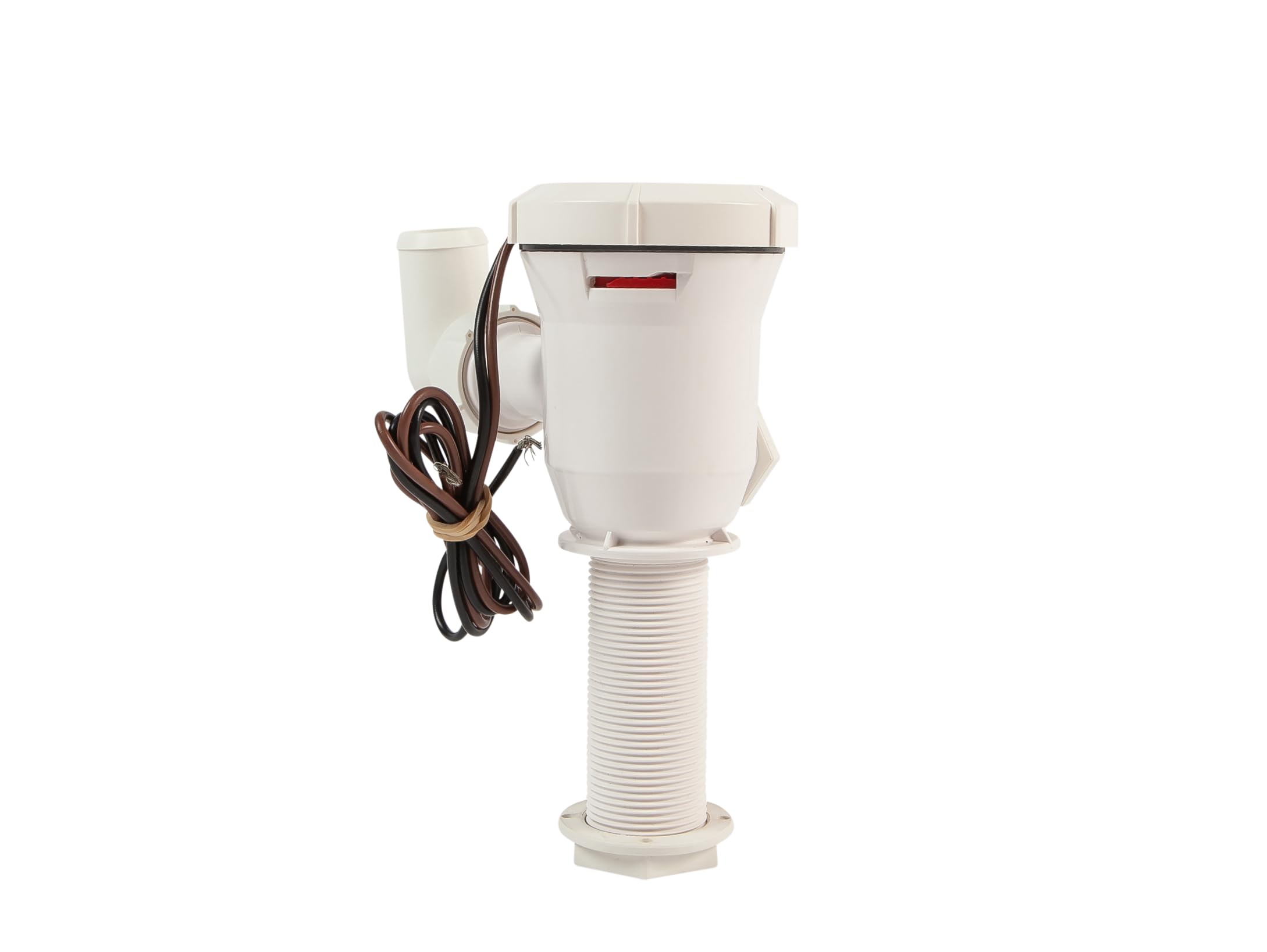 Tsunami Mk2 Aerator Pump Attwood 5660-4 T1200, 12V, 1200 GPH, Thru-Hull Straight with Fittings (Elbow & Straight), Direct Replacement for Attwood 4660-7