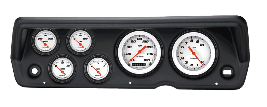 Velocity White Classic Instruments CDDU70VSW01BL Direct Fit 6 Gauge Set Compatible with 1970-1976 Duster