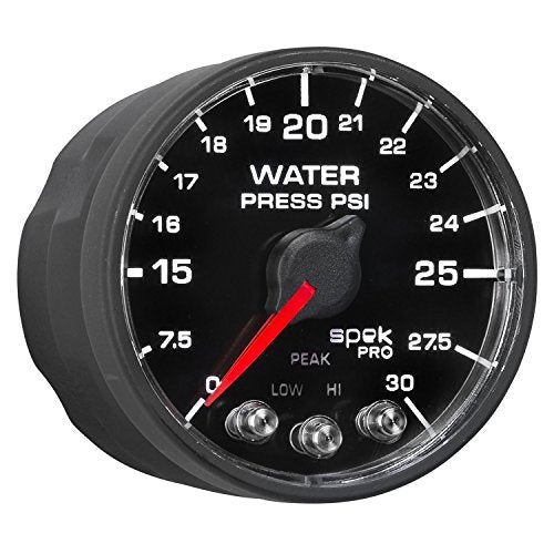 Gauge AutoMeter P550328-N1 Water Press (Spek-Pro - Nascar 2-1/16" Water Press, 0-30 Psi, BFB, Spek, Nl)
