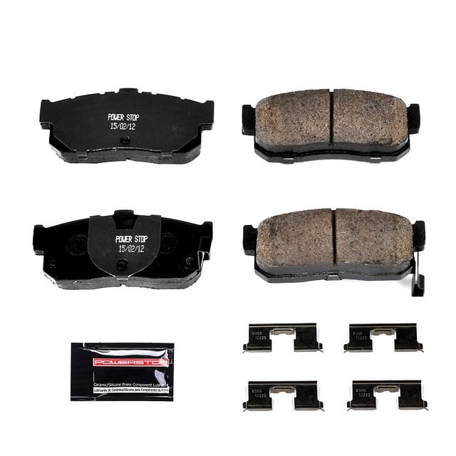 Power Stop Z23-540 Z23 Sport Carbon Fiber Infused Ceramic Brake Pads with Hardware For INFINITI G20, INFINITI G20, INFINITI I30, Nissan Altima, Nissan Maxima, Nissan Sentra [Model Specific]