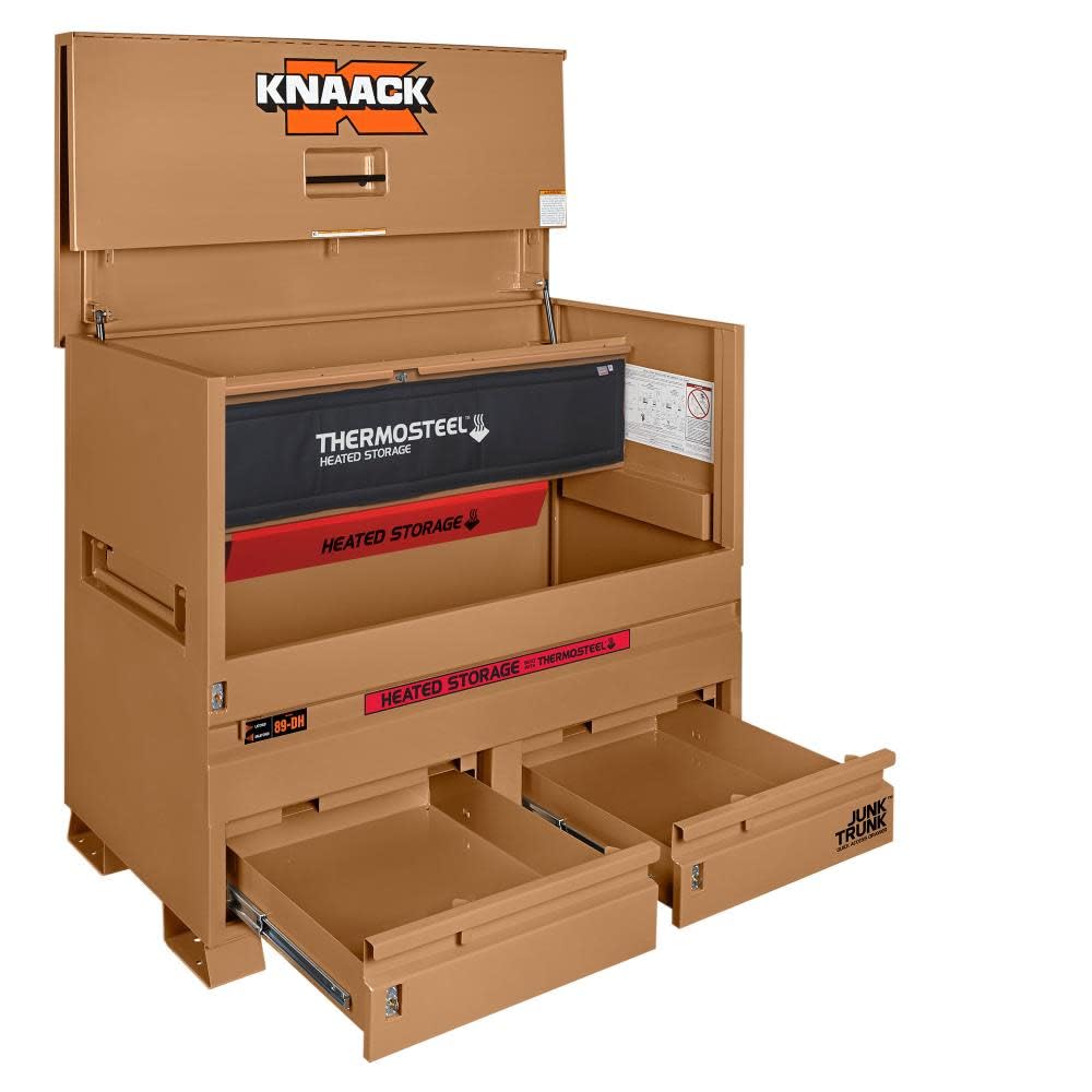 89-DH KNAACK Piano-Style Jobsite Box,49 in,Tan