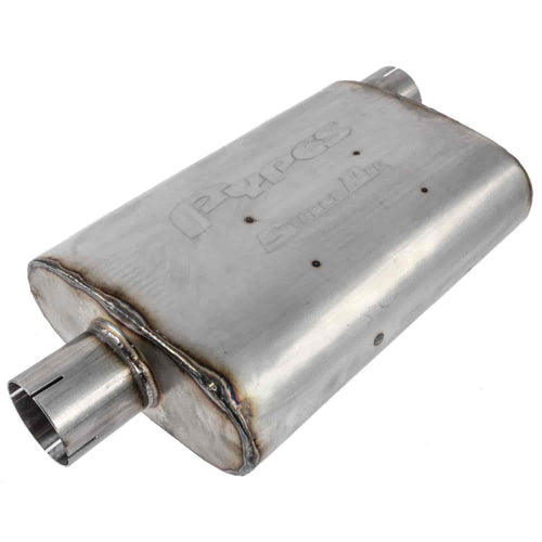 Pypes Performance Exhaust MVS13: Muffler Street Pro Series 14 in 2.5 in Offset/Center