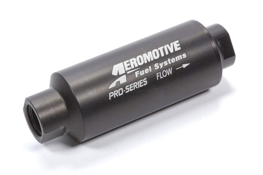 Aeromotive Filter, In-Line, 10-Micron Microglass Element, ORB-12 Port, Nickel-Chrome, Pro-Series, 2-1/2" OD, 12339