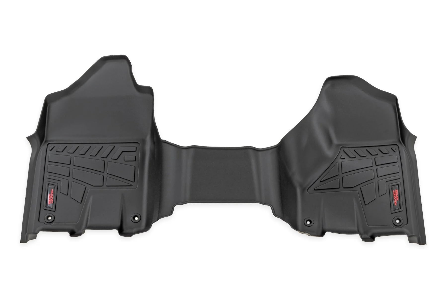 Sure-Fit Rough Country Front Floor Mats for Ram 2500/Ram 3500 (2019-2024) with Bench Seats - Waterproof, Non-Slip Flexible First Row Floor Mat