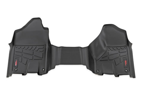 Sure-Fit Rough Country Front Floor Mats for Ram 2500/Ram 3500 (2019-2024) with Bench Seats - Waterproof, Non-Slip Flexible First Row Floor Mat