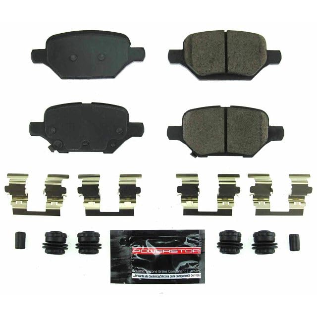 Power Stop Z23-2168 Z23 Evolution Sport Rear Carbon Fiber Infused Ceramic Brake Pads with Hardware For Buick Encore 2018-2022, Chevrolet Trax 2018-2022 [Model Specific]