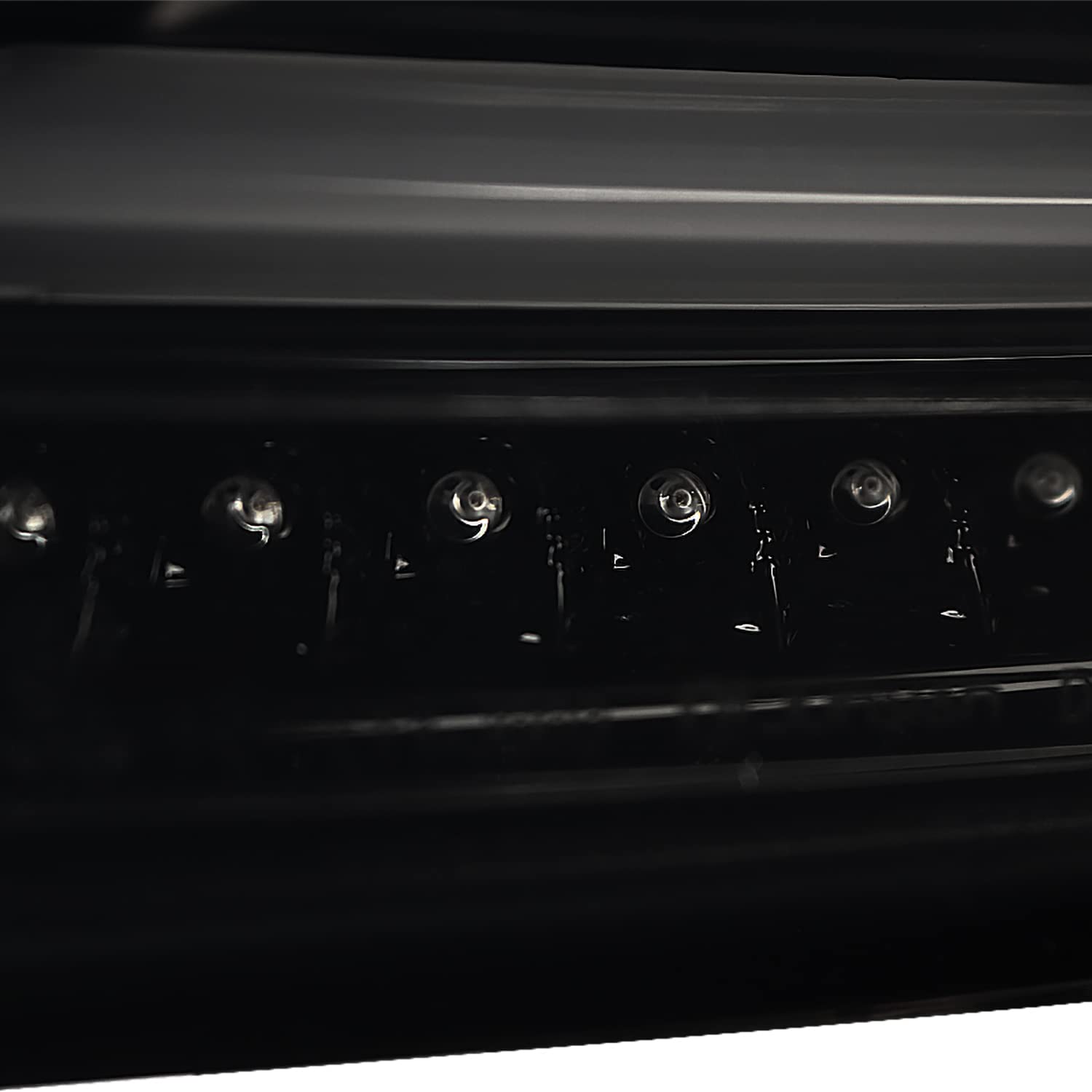 LED Tail Lights SPEC-D TUNING Glossy Black Compatible with 2015-2017 Volkswagen Golf GTI Models, Left + Right Pair Assembly