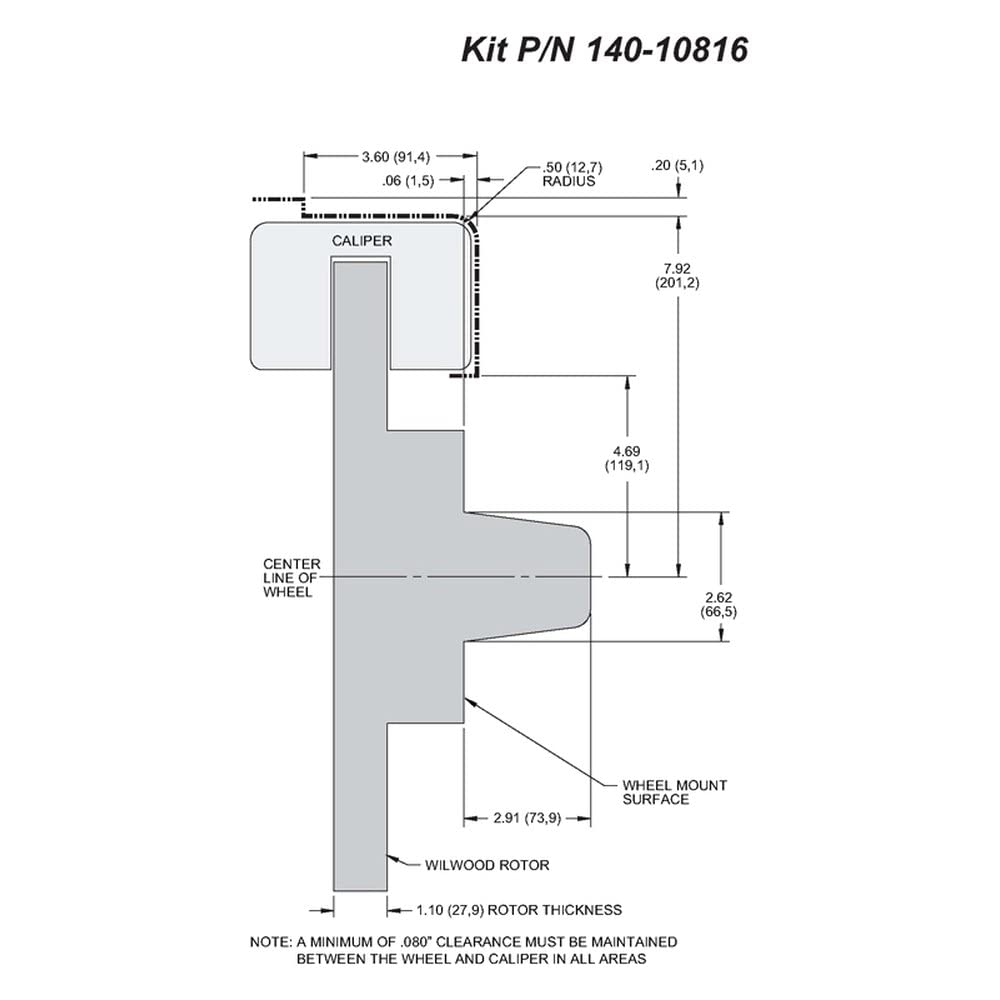 Front Hub Kit FNSL6R, 14.00", Drill, Red