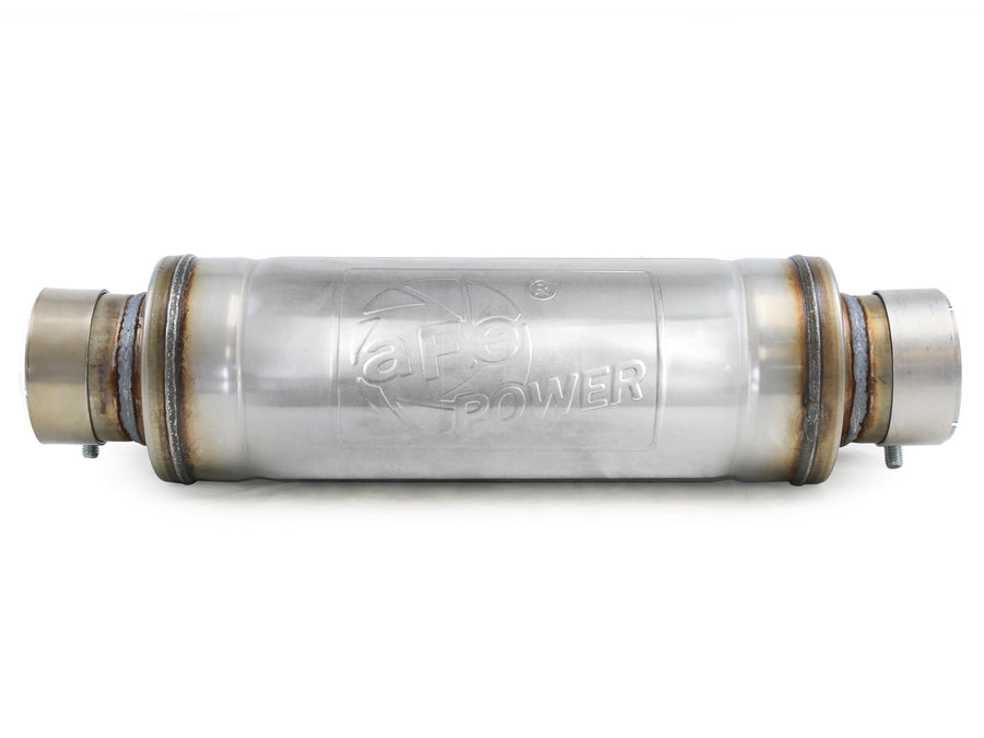 MACH Force-Xp aFe Power 304 Stainless Steel Muffler 3 IN ID Center/Center x 5 IN Dia. x 19 IN Overall Length - Round Body 49M30059