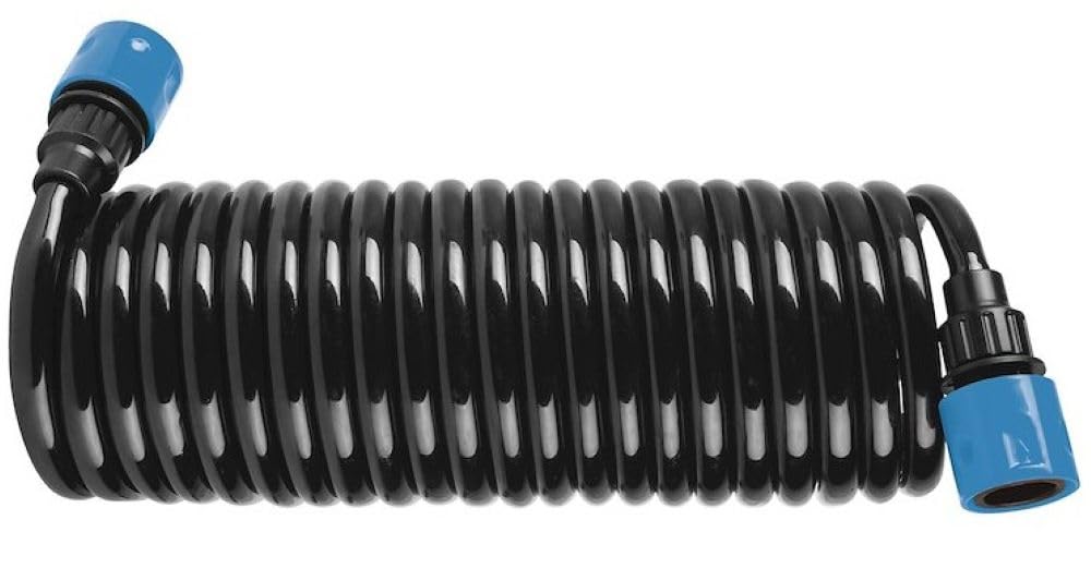 Aqua Pro 20-Foot Portable Garden and Boat Washdown Hose 5/16 Inch Polyurethane Coil Hose with Adjustable Spray Nozzle Quick Connect Fittings UV-Protected for Home, RV and Marine Use Aqua Pro 21960