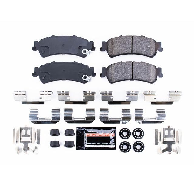 Power Stop Z23-792 Z23 Evolution Sport Rear Carbon Fiber Infused Ceramic Brake Pads with Hardware
