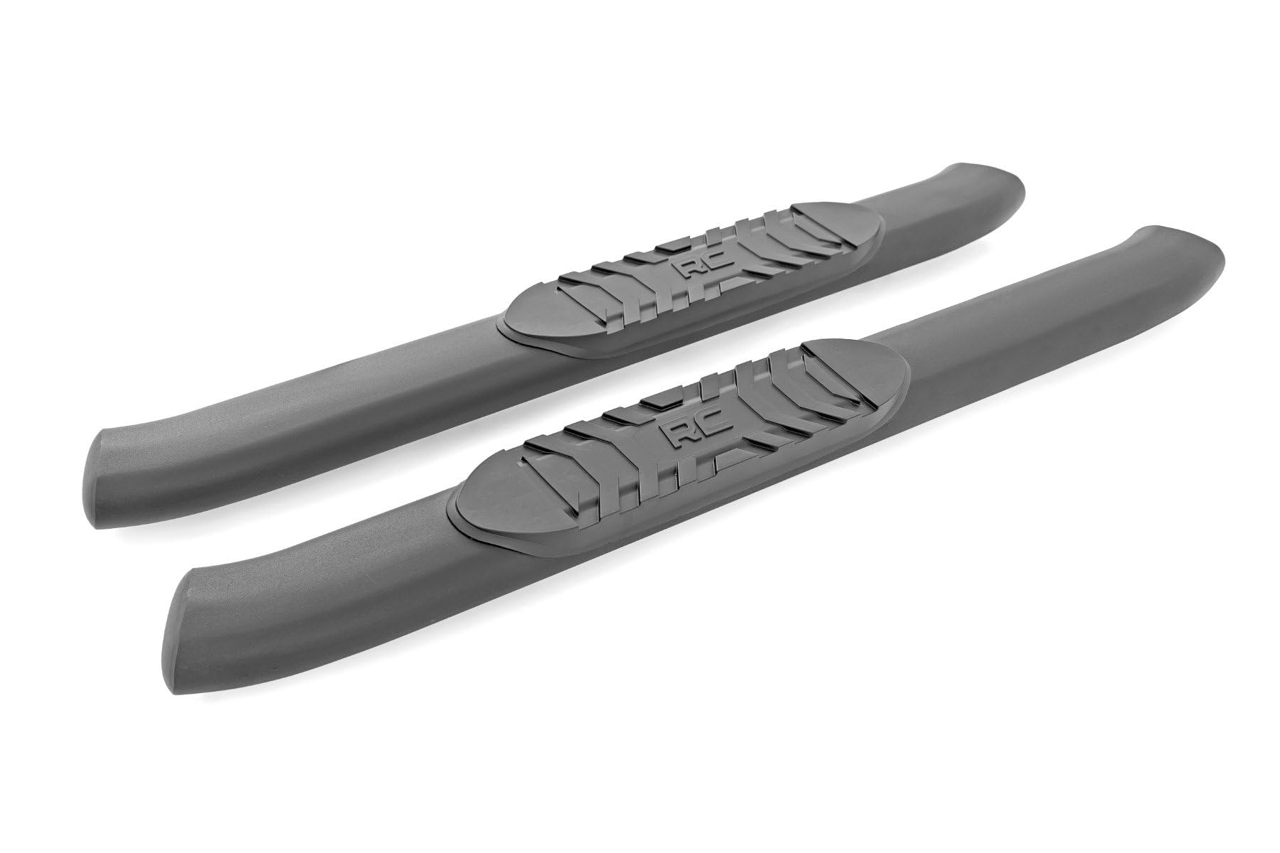 Rough Country Nerf Steps Oval for Ford Bronco 2-Door (2021-2025) - Classic OEM Style Rails with 4.5" Side Steps