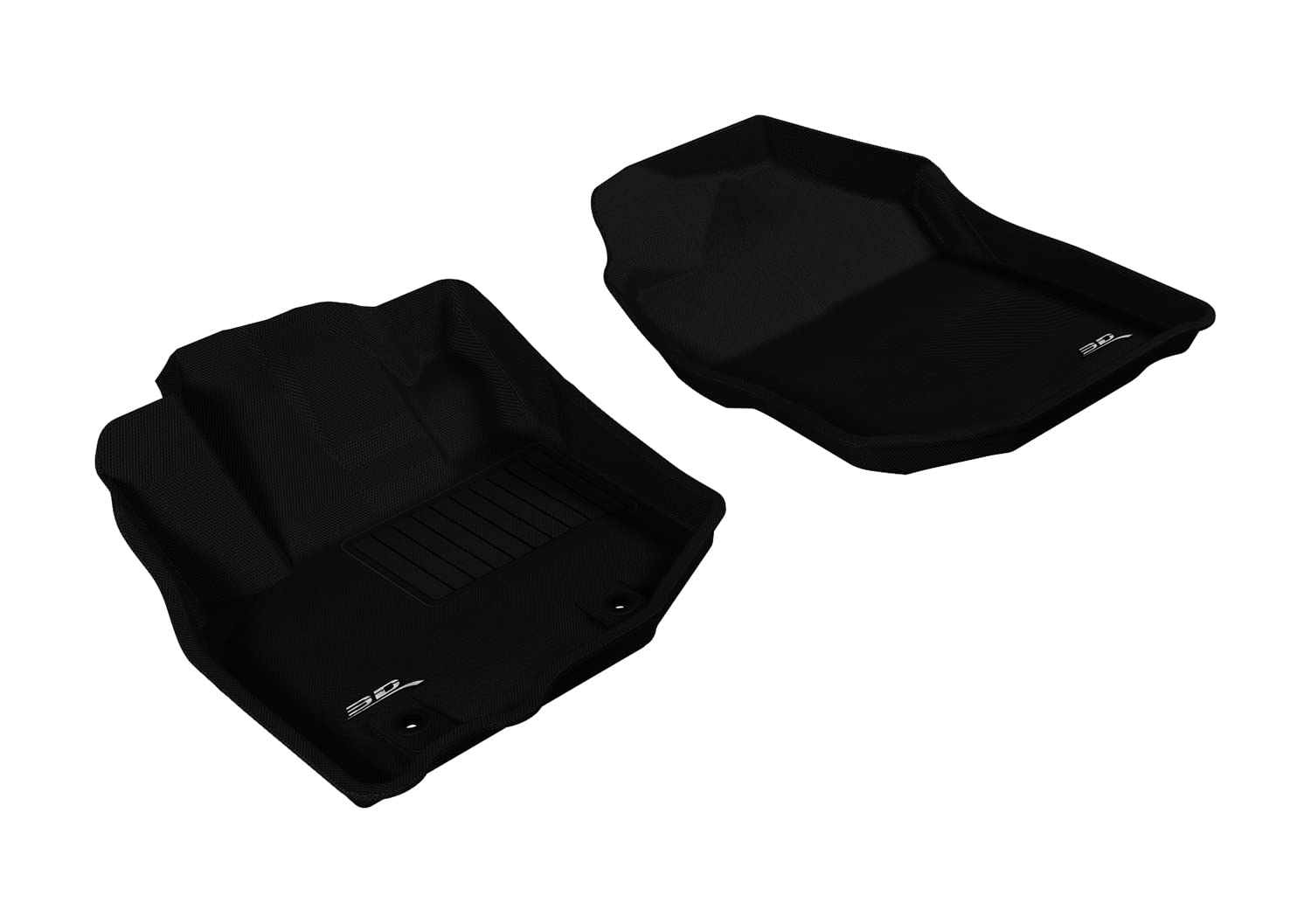 Kagu 3D MAXpider Custom Fit Floor Mat (Black) Compatible with Honda Fit 2009-2013 - Front Row