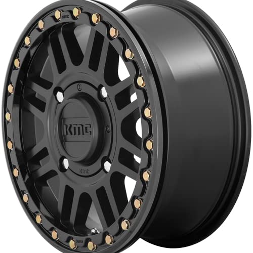 KMC KS250 ATV Cage Beadlock 15x6 4x156 +38mm Black Wheel Rim 15" Inch