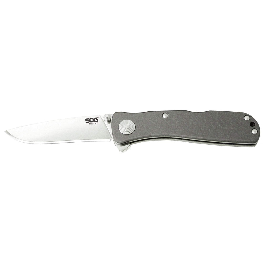 Sog Twitch 2 TWI8-CP Pocket Knife, 1-Hand Open, Stainless Steel/Aluminum, 2.7-In. Blade - Quantity 6
